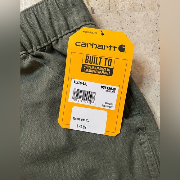 WOMEN'S CARHARTT FORCE® RELAXED FIT RIPSTOP WORK SHORT Size XL - Picture 2 of 6
